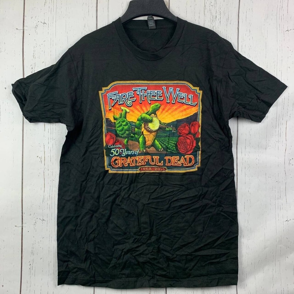 Vintage Fare Thee Wheel Large Tultex Casual T-Shirt Black New Men Cotton